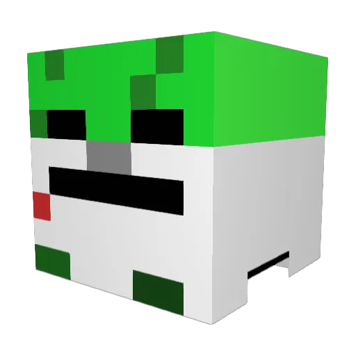 eduskeleton Minecraft avatar head, 3D render