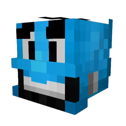 edute100 Minecraft avatar head, 3D render