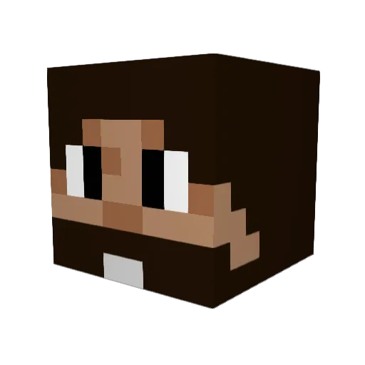 eduuw Minecraft avatar head, 3D render