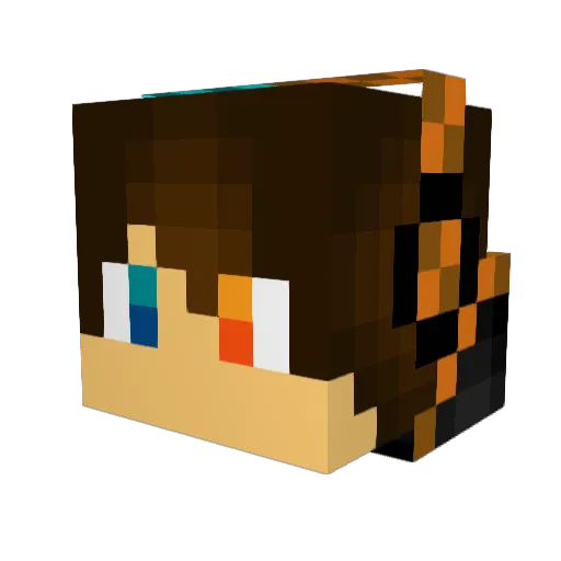 eduvs Minecraft avatar head, 3D render