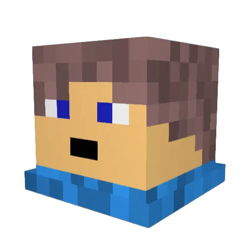edvaldig Minecraft avatar head, 3D render