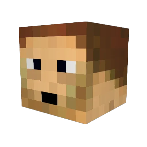 edvandi Minecraft avatar head, 3D render