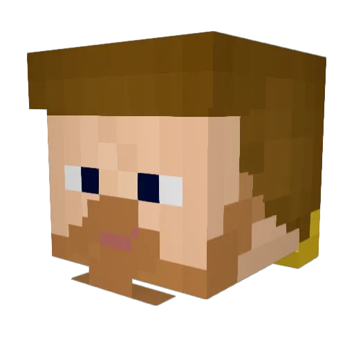 edvind24 Minecraft avatar head, 3D render
