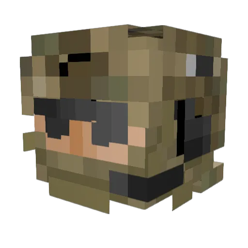 edvonSG_2 Minecraft avatar head, 3D render