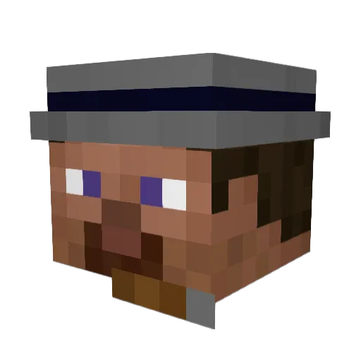 edwardcorbet Minecraft avatar head, 3D render