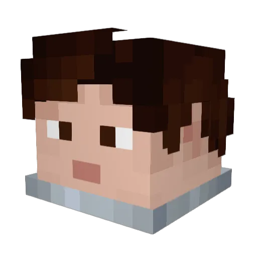 edwardedwins Minecraft avatar head, 3D render