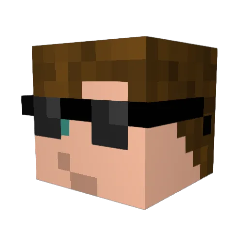 edwardsponge Minecraft avatar head, 3D render