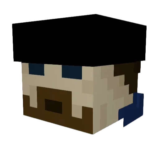 edwipe Minecraft avatar head, 3D render