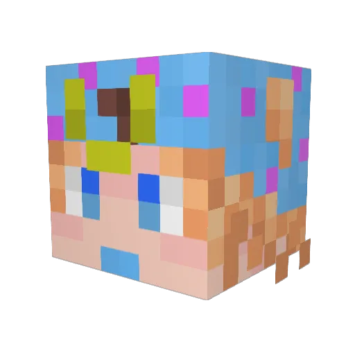 edx99 Minecraft avatar head, 3D render