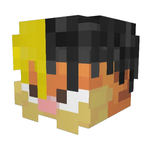 edyak Minecraft avatar head, 3D render