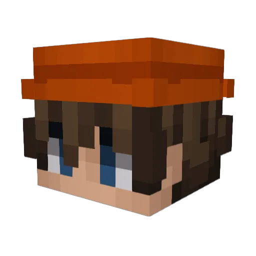 eeams Minecraft avatar head, 3D render