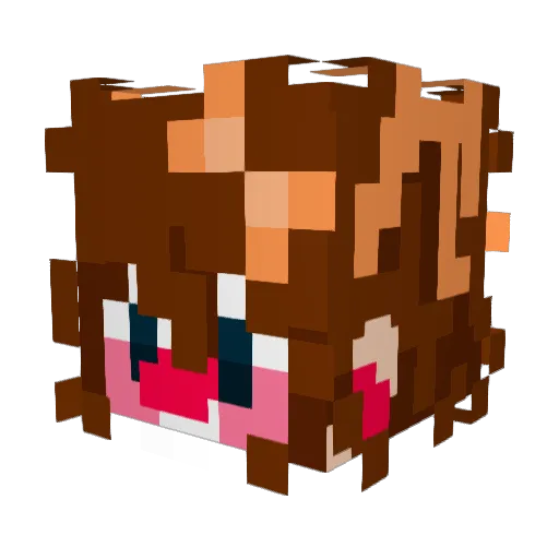 eebilee Minecraft avatar head, 3D render