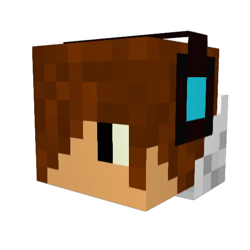 eeddplays Minecraft avatar head, 3D render