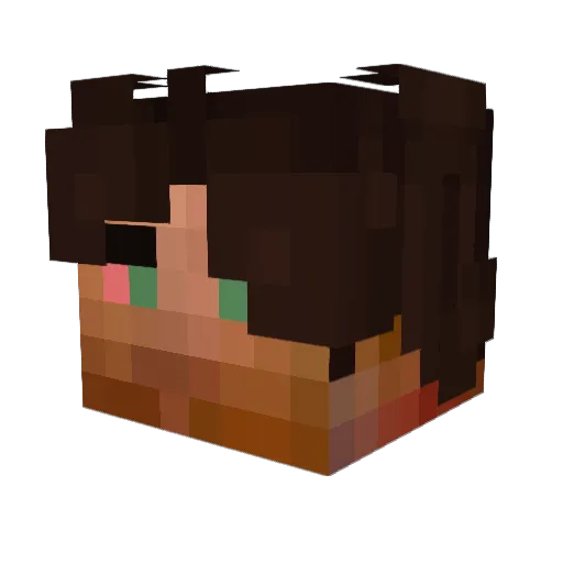 eedgy Minecraft avatar head, 3D render