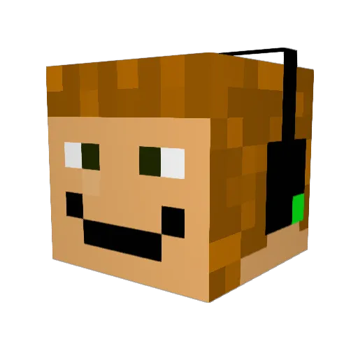 eee4481 Minecraft avatar head, 3D render