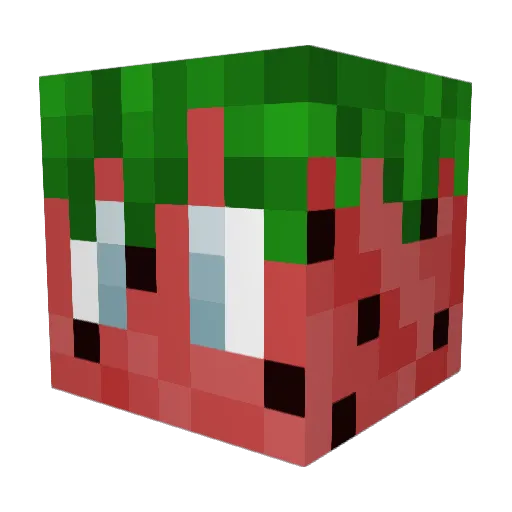 eeee42 Minecraft avatar head, 3D render