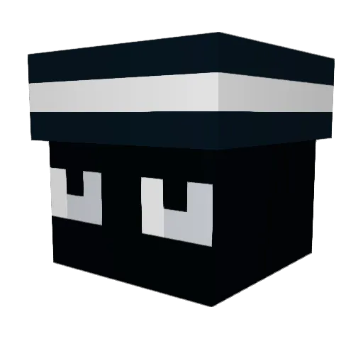 eeeedf Minecraft avatar head, 3D render