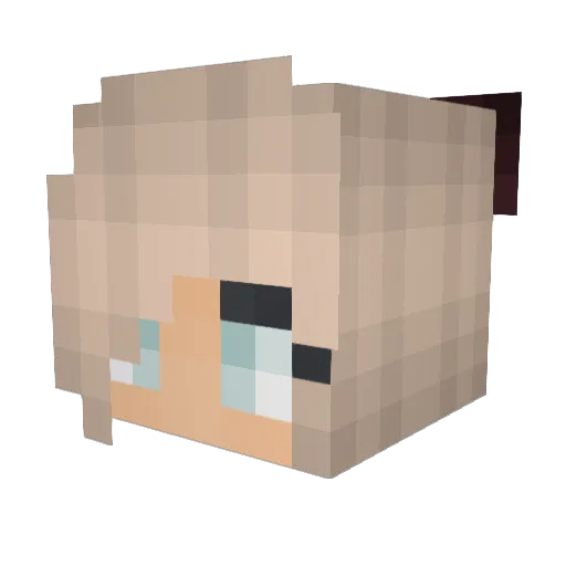 eeeeellaaaaa Minecraft avatar head, 3D render