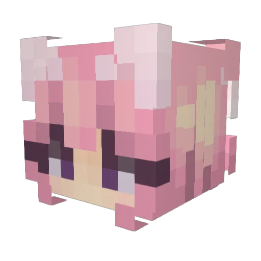 eeeeeveeeee Minecraft avatar head, 3D render