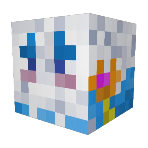 eeeffan Minecraft avatar head, 3D render