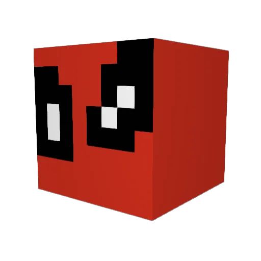 eeeho Minecraft avatar head, 3D render