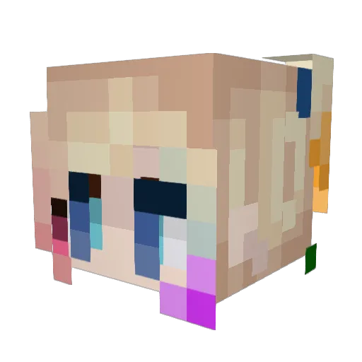 eeenQ Minecraft avatar head, 3D render