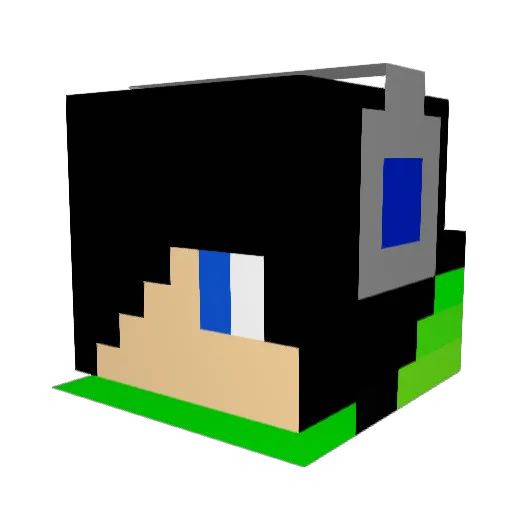 eeexuan Minecraft avatar head, 3D render