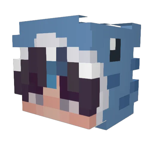 eef_oof Minecraft avatar head, 3D render