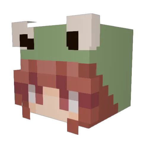 eeiaaa Minecraft avatar head, 3D render