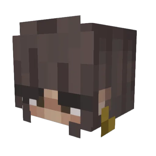 eellee Minecraft avatar head, 3D render