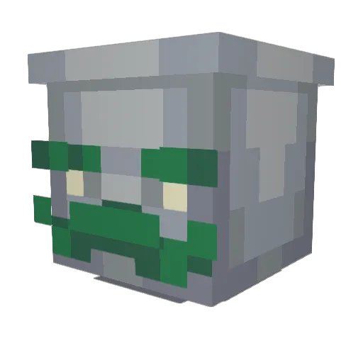 eelo__ Minecraft avatar head, 3D render