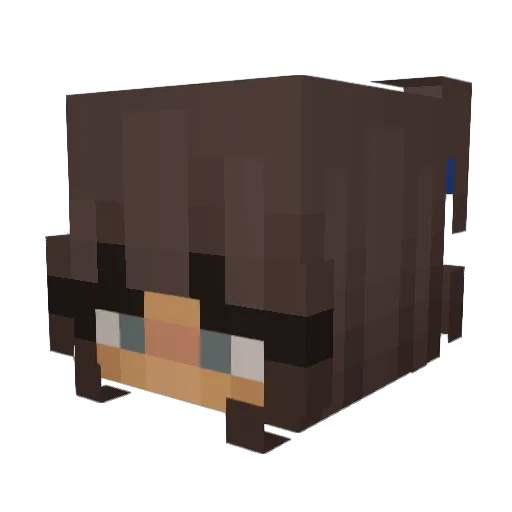 eelp Minecraft avatar head, 3D render
