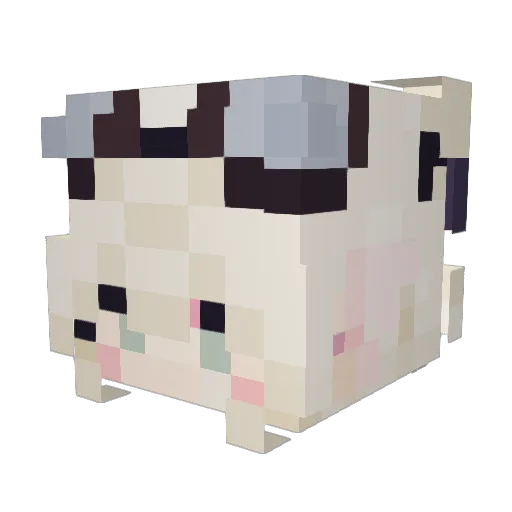 eeluluu Minecraft avatar head, 3D render