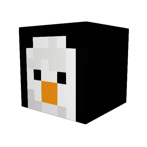 eemby Minecraft avatar head, 3D render