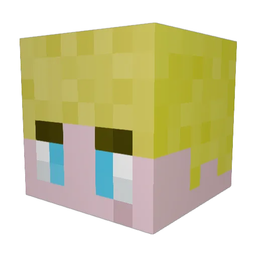 eemeechanchan Minecraft avatar head, 3D render