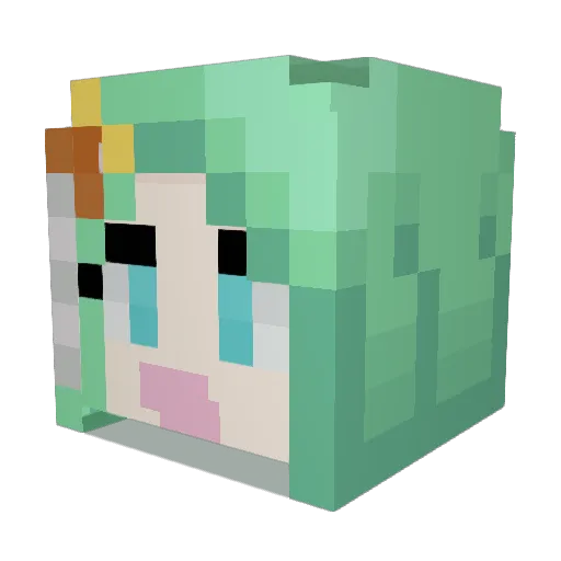 eenokina Minecraft avatar head, 3D render