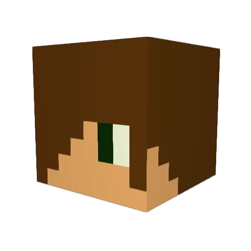 eenor Minecraft avatar head, 3D render