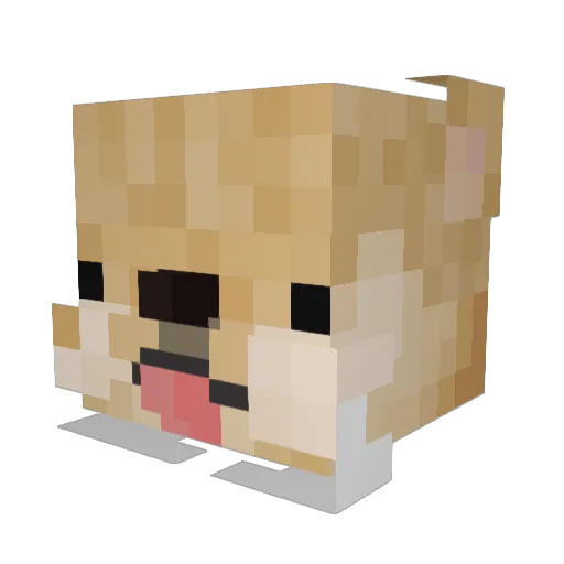 eenuu Minecraft avatar head, 3D render
