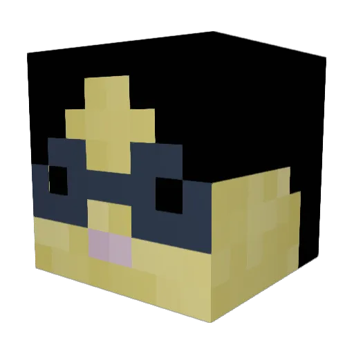 eeoj Minecraft avatar head, 3D render