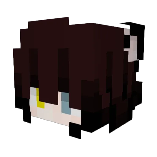eepyLuna Minecraft avatar head, 3D render