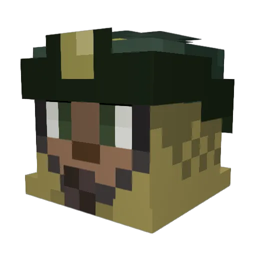 eepyphoon Minecraft avatar head, 3D render