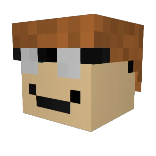 eerob Minecraft avatar head, 3D render