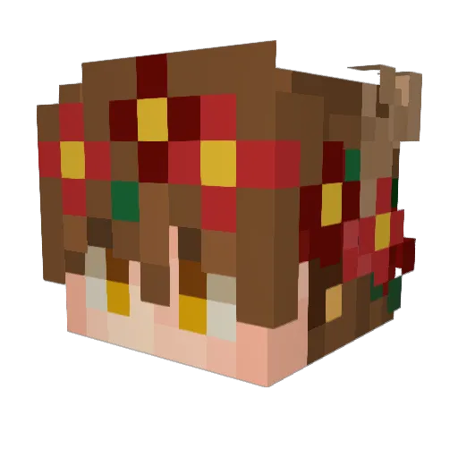 eeruwang Minecraft avatar head, 3D render