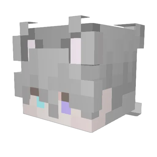 eessssee Minecraft avatar head, 3D render