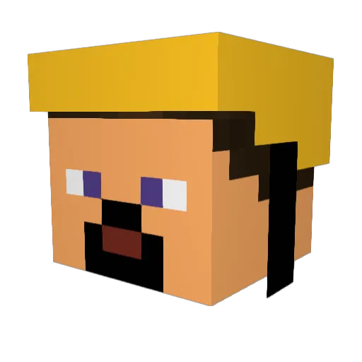 eetasku Minecraft avatar head, 3D render