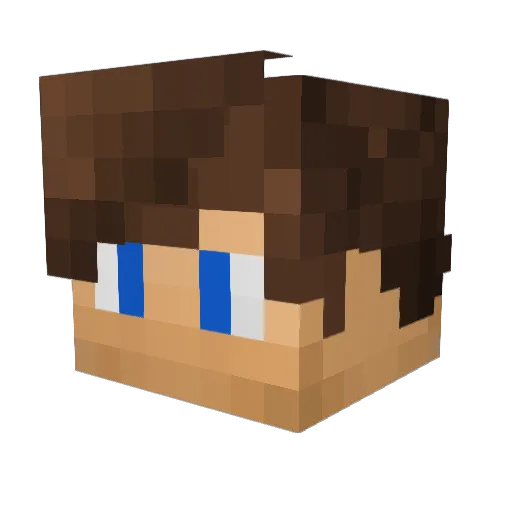 eevS Minecraft avatar head, 3D render