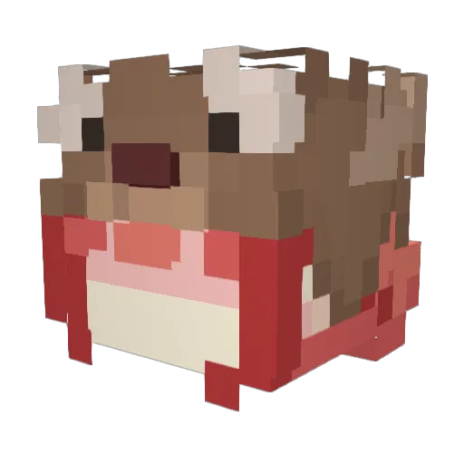 eevey Minecraft avatar head, 3D render