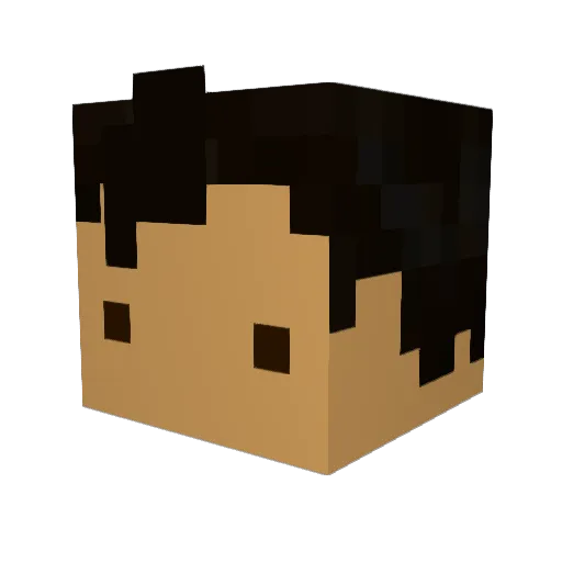 eevfy Minecraft avatar head, 3D render