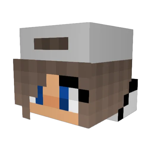 eevih Minecraft avatar head, 3D render
