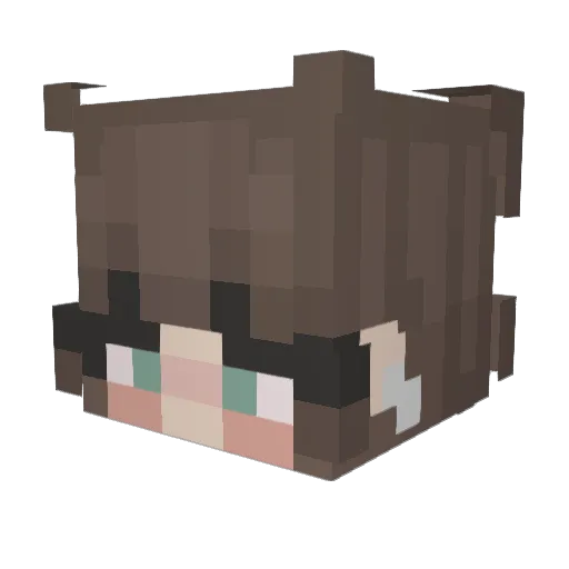 eevyx Minecraft avatar head, 3D render